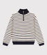 Women's shawl-collared sweatshirt in brushed fleece