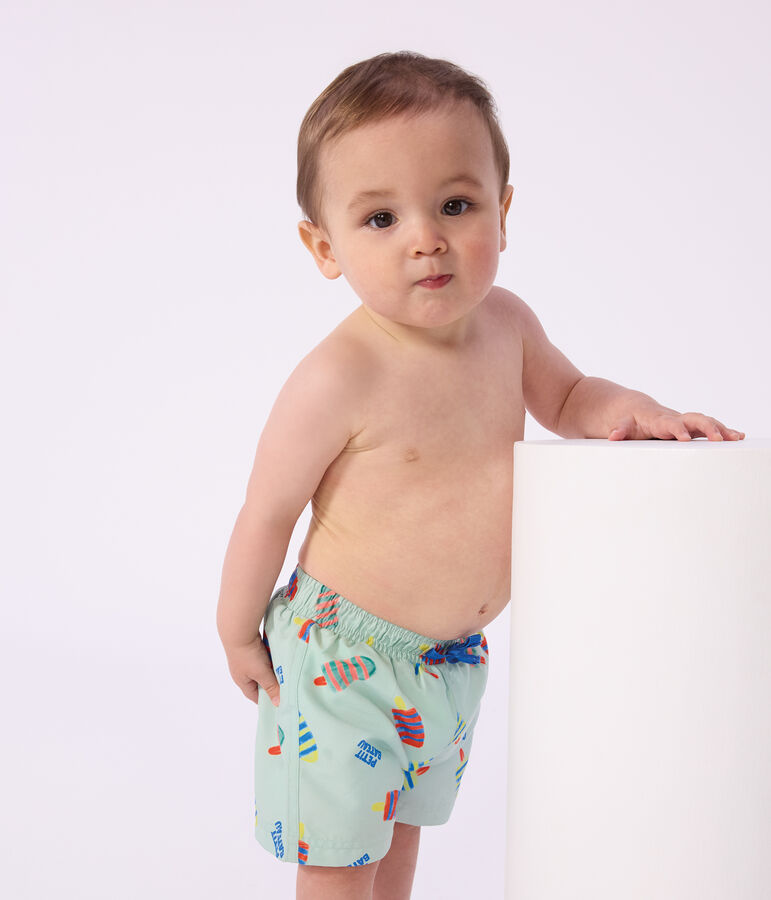 Babies' ice-cream print swim shorts blue/multicolor