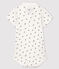 Baby Boys' Short-Sleeved Cotton Print Bodysuit MARSHMALLOW white/SMOKING blue
