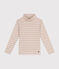 Girls' cotton polo neck AVALANCHE white/MULTICO