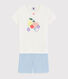 Girls' Summer Fruit Pattern Cotton Short Pyjamas