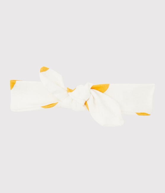 Girls' Headband MARSHMALLOW white/BOUDOR yellow