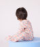Babies' floral-print velour pyjamas MARSHMALLOW white/MULTICO white