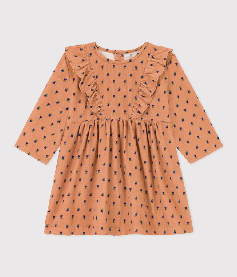 Babies' Long-Sleeved Velvet Dress SIENNA /MULTICO