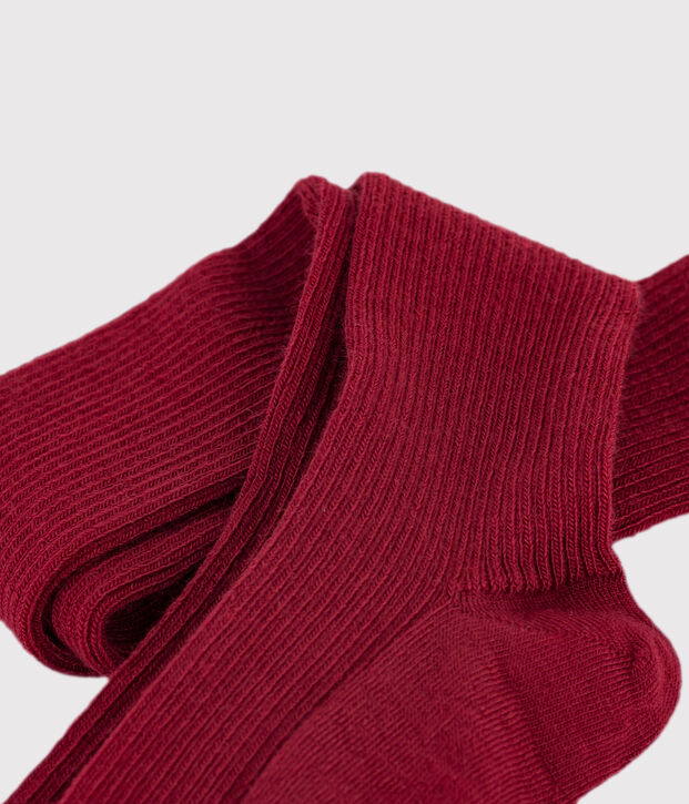 Children's woollen tights red
