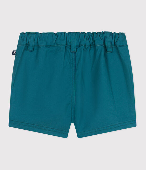 Babies' plain twill shorts DRAGONFLY green