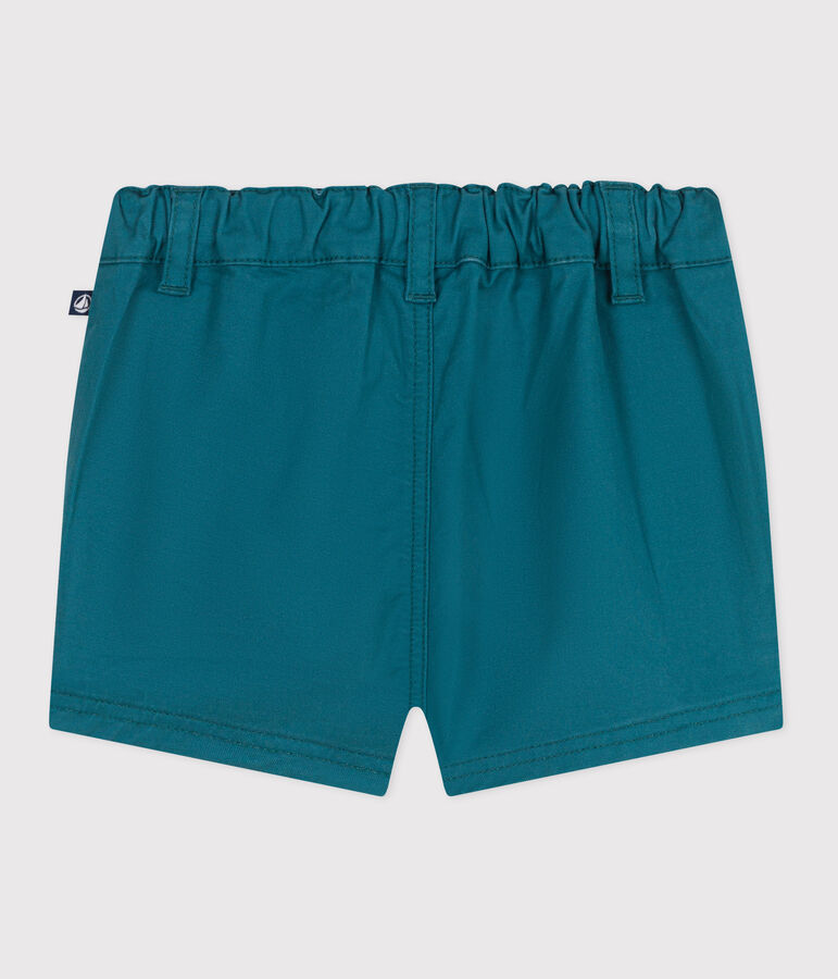 Babies' plain twill shorts green