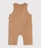 Babies' plain long corduroy jumpsuit LATTE