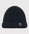 Babies' Knit Hat with Fleece Lining SMOKING blue