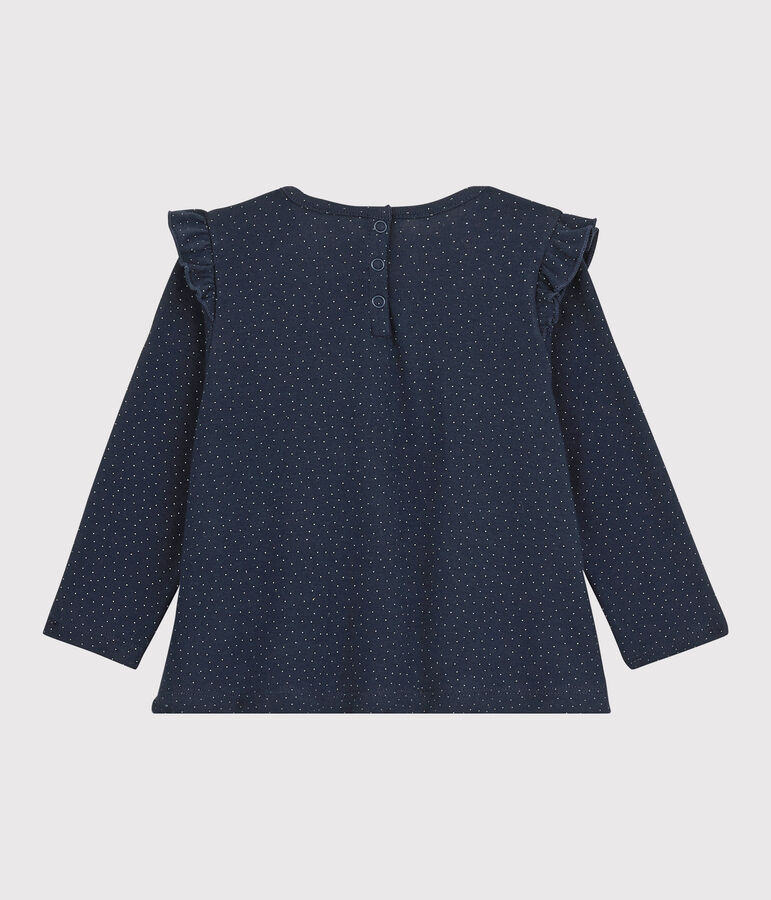 Babies' Cotton Blouse SMOKING blue/MARSHMALLOW white