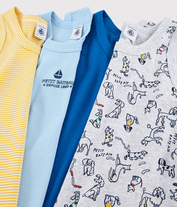 Pack of 4 vests surprise for boys multicolor