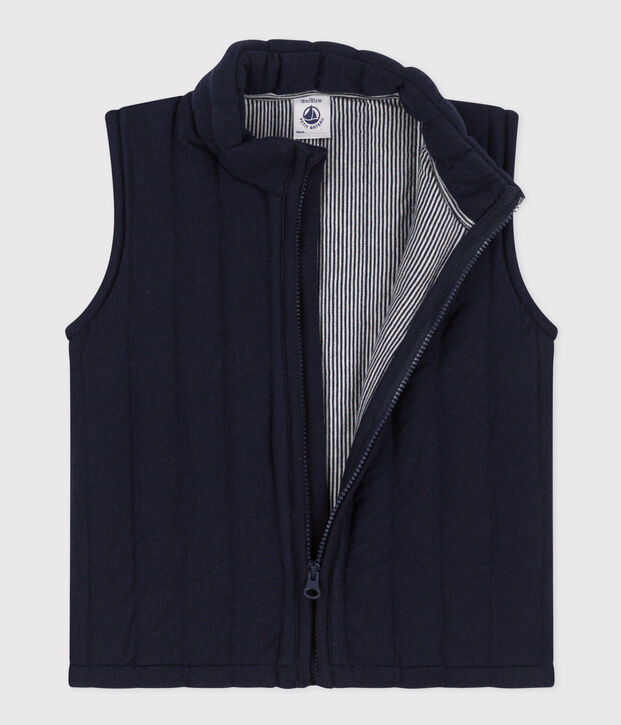 Babies' Unisex Quilted Tube Knit Bodywarmer blue