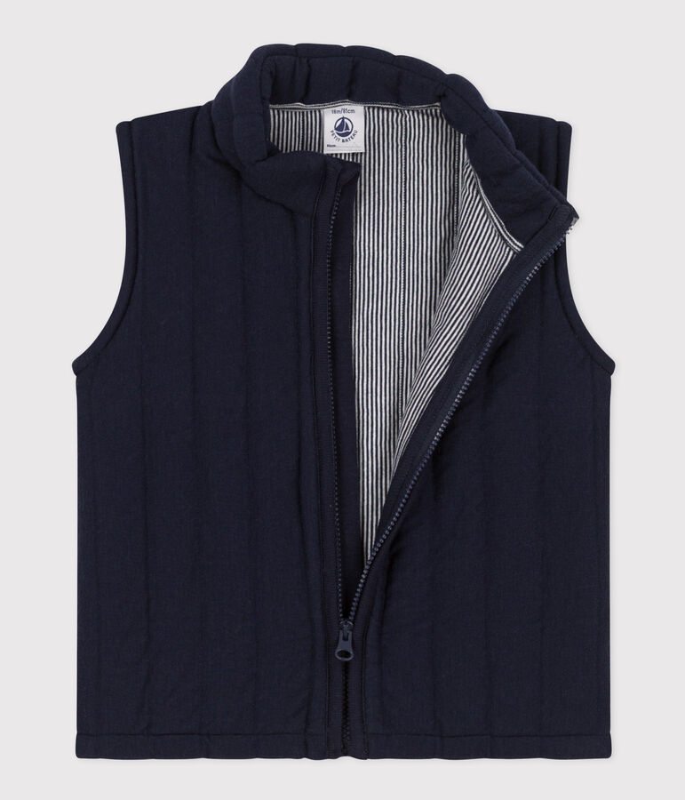 Babies' Unisex Quilted Tube Knit Bodywarmer blue
