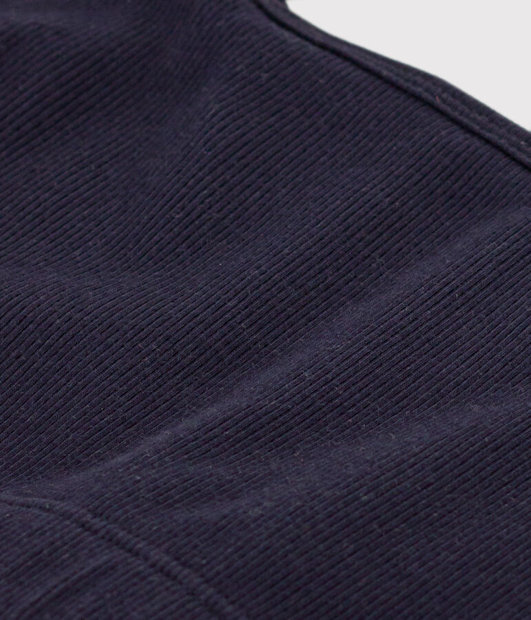 Women's Plain Cotton and Elastane Bra blue