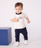 Babies' long-sleeved T-shirt with a vintage logo design MARSHMALLOW white