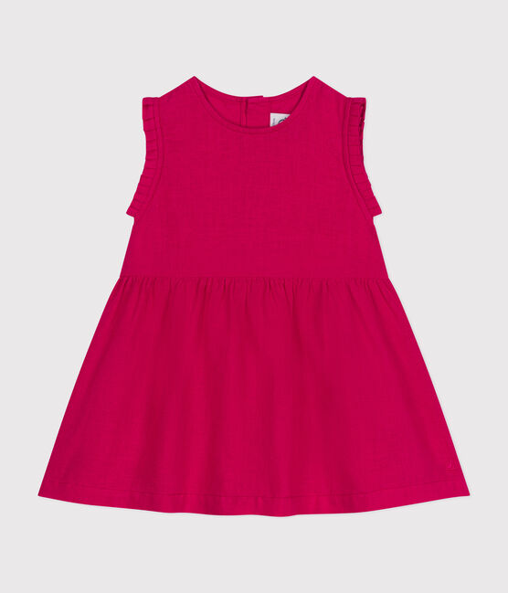 Babies' Sleeveless Linen Dress DELHI pink