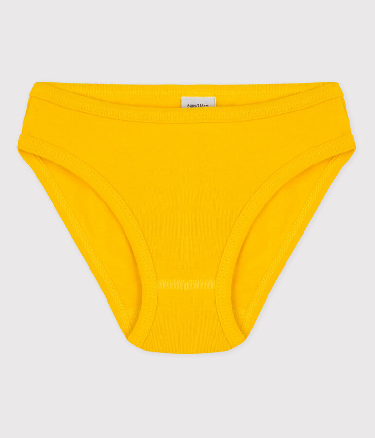 Girls' Cotton Briefs HONEY yellow
