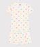 Children's short heart print cotton pyjamas MARSHMALLOW white/MULTICO white
