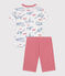 Children's midi-length Paris print cotton short pyjamas MARSHMALLOW white/MULTICO white