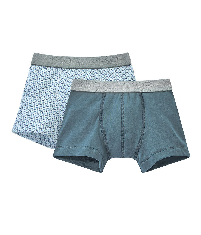 Set of 2 boys' boxers white