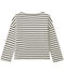 Sweat shirt fille rayé COQUILLE beige/SMOKING blue