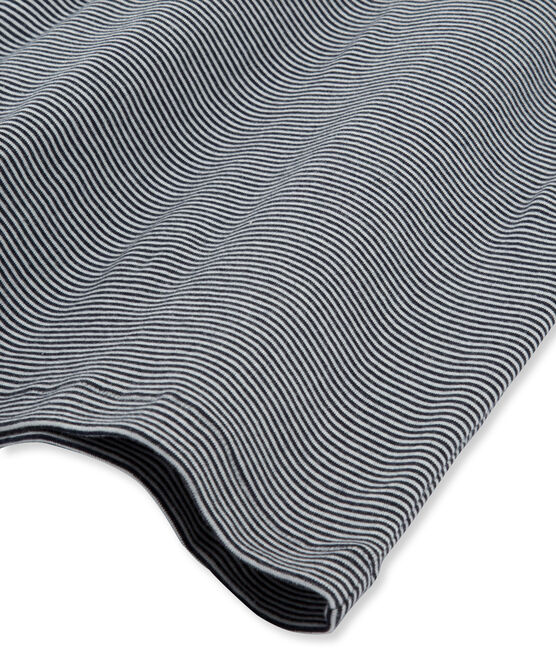 Women's striped polo neck - Previous collection ABYSSE blue/LAIT white