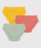 Girls' Floral Ruffled Cotton Briefs - 3-Pack variante 1