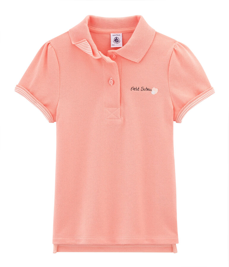 Girls' Short-sleeved Polo Shirt pink