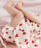 Babies' cotton baby dress with bloomers, printed with hearts Ecru/red