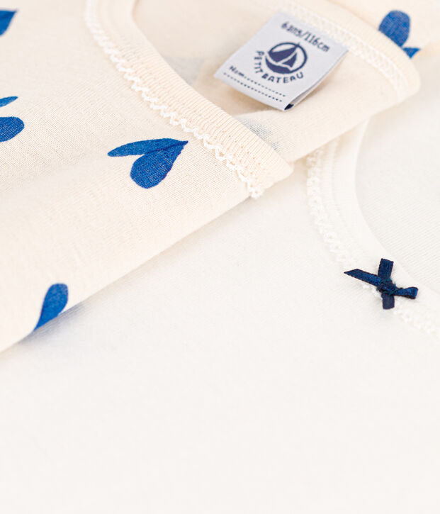 Girls' Heart Short-Sleeved Cotton T-Shirts - 2-Pack multicolor