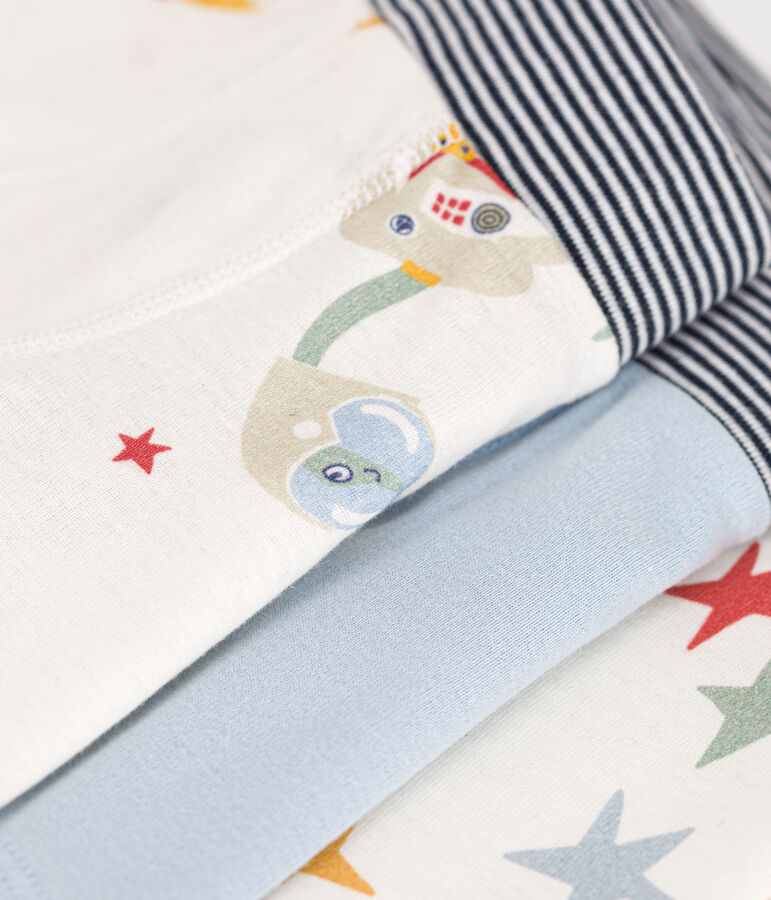 Children's space-themed cotton boxers - 3-pack multicolor
