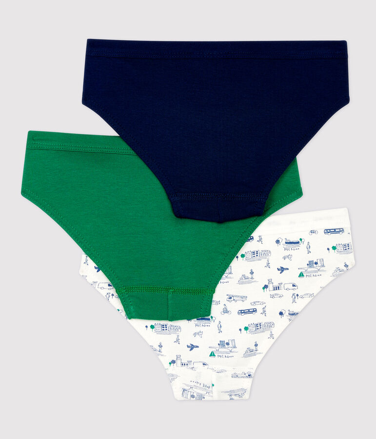 Boys' Transport Print Cotton Briefs - 3-Pack multicolor