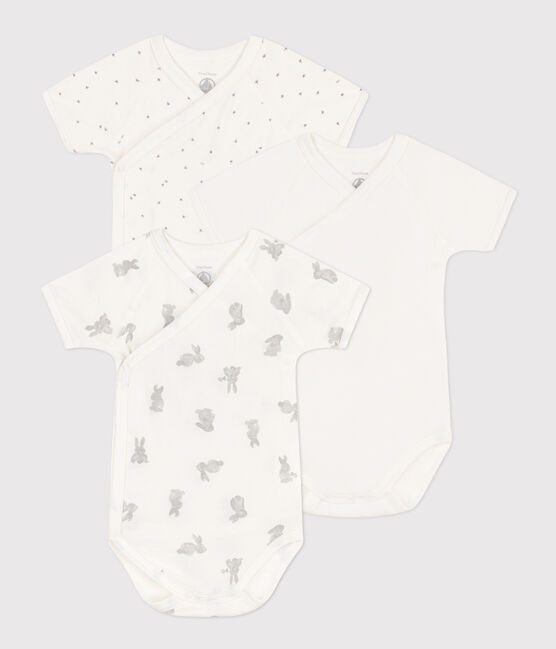 Wrapover Short-Sleeved Rabbit Bodysuits - Pack of 3 variante 1