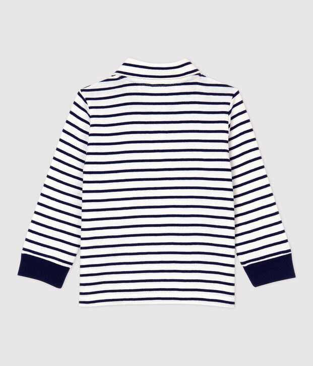 Babies' Cotton Polo Shirt white/blue