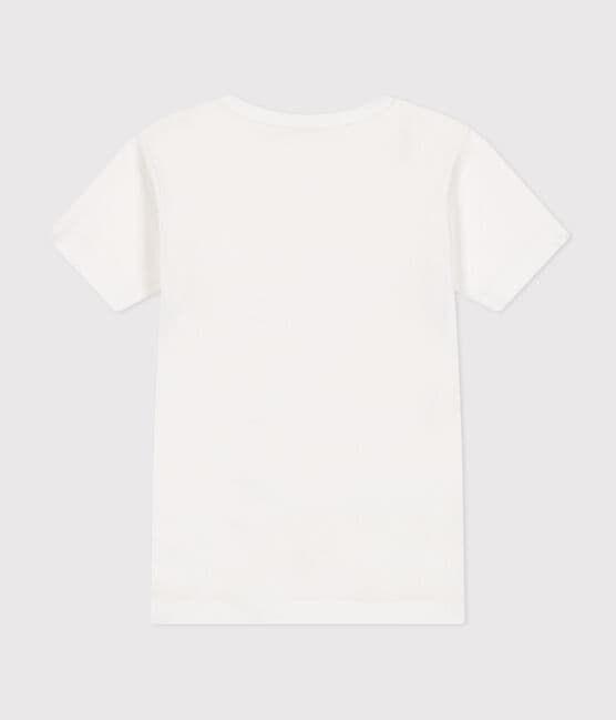 Children's short-sleeved cotton T-shirt ECUME white