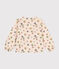 Girls' long-sleeved tube knit blouse AVALANCHE white/MULTICO