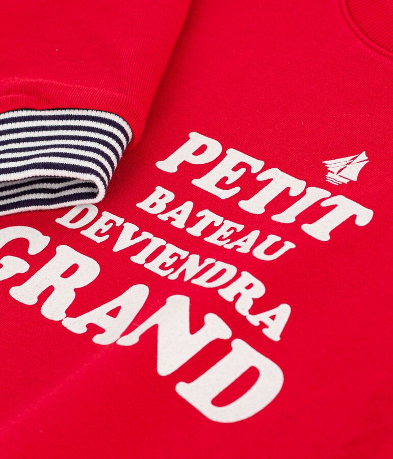 Children's printed cotton sweatshirt red