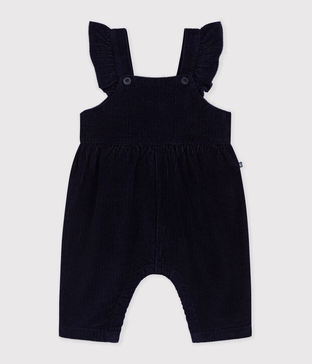 Babies' long-leg dungarees in plain corduroy SOIR
