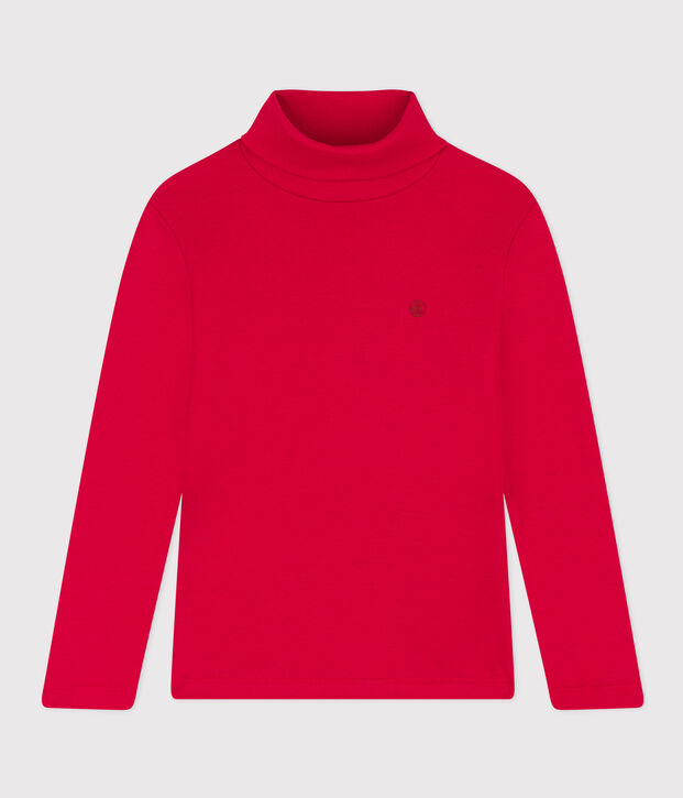 Unisex Children's Cotton Polo Neck red