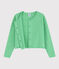 Girls' Cotton Knit Cardigan ALOEVERA green