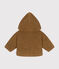 Babies' sherpa jacket with a hood BRINDILLE brown