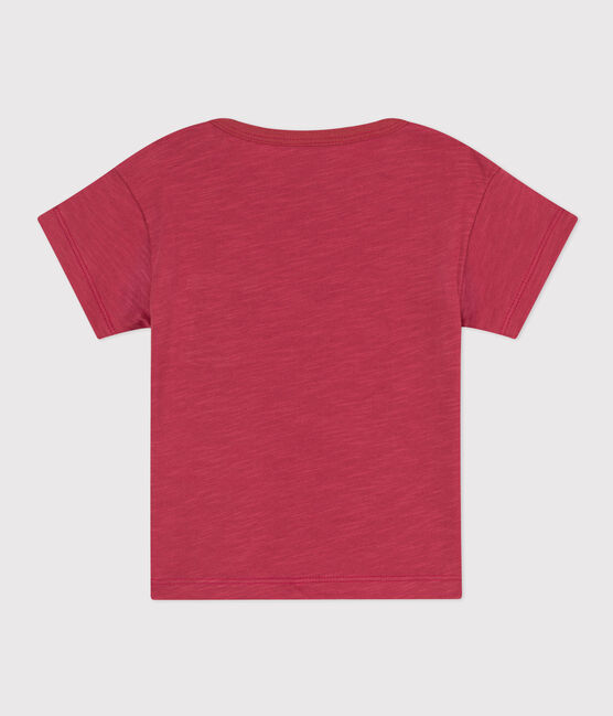 Babies' Short-Sleeved Slub Jersey T-Shirt PAPI pink