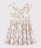 Girls' Poplin Formal Dress MARSHMALLOW white/MULTICO white