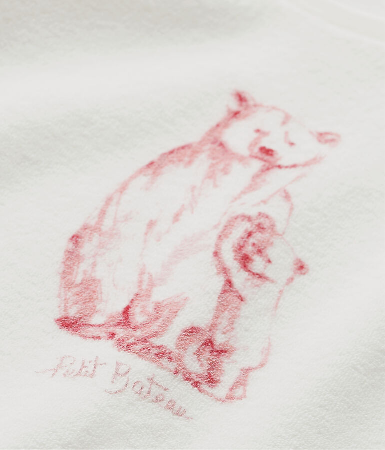 Girl's terry cloth pyjamas LAIT white/VIENNE pink/MULTICO