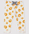 Baby boy's plain fleece trousers MARSHMALLOW white/BOUDOR yellow