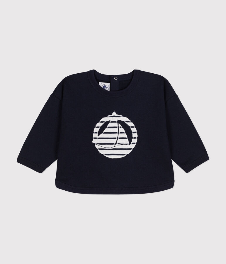 Babies' fleece sweatshirt blue