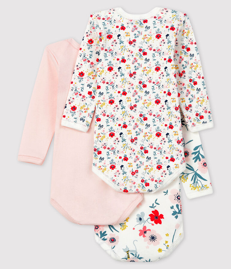 Baby girls' long-sleeved bodysuit - Set of 3 variante 1