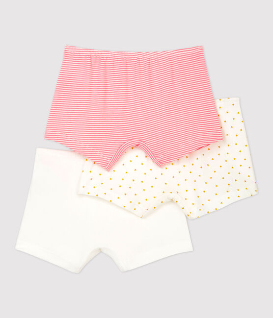 Girls' Heart Print Cotton Hipsters - 3-Pack variante 1