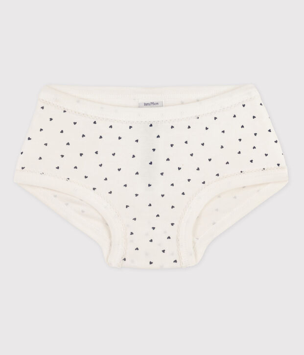 Girls' Cotton Briefs white/blue