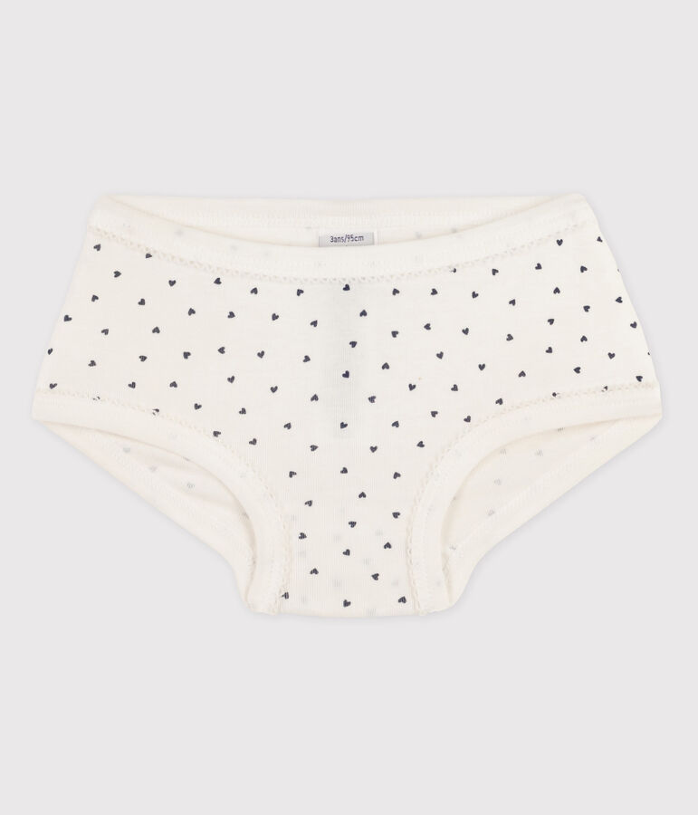 Girls' Cotton Briefs white/blue